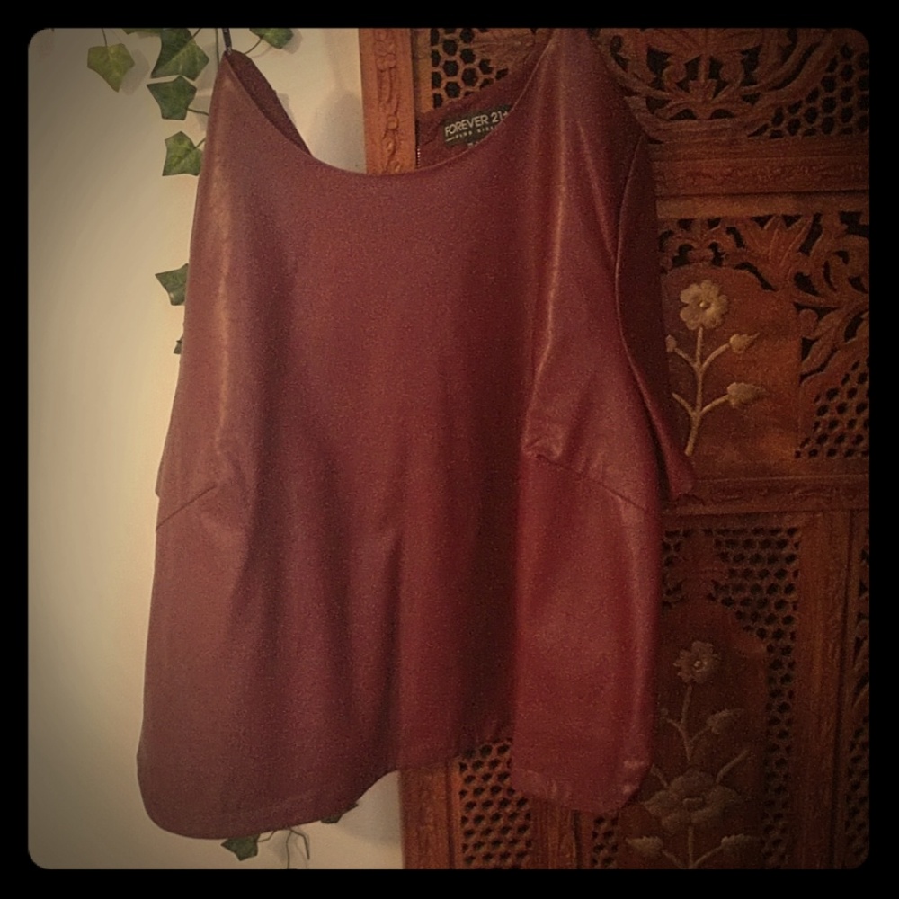 Forever 21 top maroon wine colour